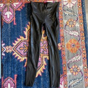 Faux leather spanx
